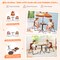 4-Piece Children’s Picnic Set with Folding Chairs and Adjustable Umbrella